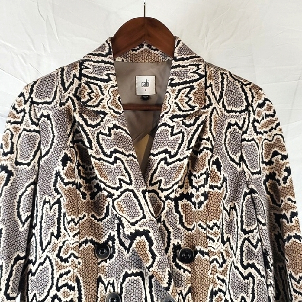 Cabi 3733 Python Snakeskin Print Double Breasted … - image 2